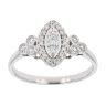 9ct White Gold 0.30ct Diamond Marquise Cluster Ring