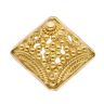 22ct Yellow Gold Patterned Rhombus Nose Stud