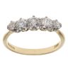 18ct Yellow Gold 0.75ct Brilliant Cut Diamond Five Stone Ring