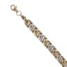 9ct Yellow and White Gold Plain Gate Bracelet 7"