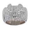 Silver Double Buckle Ring by Icesia