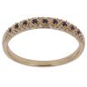 18ct Yellow Gold 0.07ct Diamond and Sapphire Half Eternity Ring