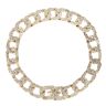9ct Yellow Gold Square Patterned Curb Bracelet 8.5"
