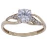 9ct Yellow Gold Cubic Zirconia Single Stone Ring
