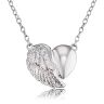 Angel Whisperer Heart Wing Necklace