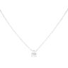 9ct White Gold 0.50ct Lab Grown Oval Cut Diamond Solitaire Pendant & Chain 18"