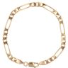 9ct Yellow Gold Figaro Bracelet 7"