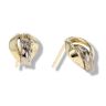 9ct Yellow And White Gold Stud Earrings