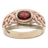 9ct Yellow and Rose Gold Garnet Clogau Ring