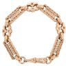 9ct Yellow Gold Stars and Bars Bracelet 7"