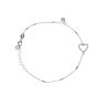 Sterling Silver Cubic Zirconia Heart Bracelet 7.5" by Icesia