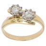 18ct Yellow Gold 0.30ct Brilliant Cut Diamond Two Stone Ring