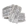 18ct White Gold 2.00ct Brilliant and Baguette Cut Diamond Fancy Ring