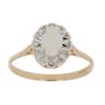 9ct Yellow Gold 0.05ct Diamond and Opal Cluster Ring