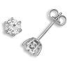 18ct White Gold 1.00ct Six Claw Diamond Solitaire Stud Earrings