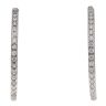 Silver Cubic Zirconia Hoop Earrings by Icesia