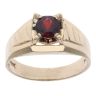 9ct Yellow Gold Garnet Signet Ring