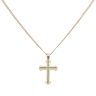 9ct Yellow Gold 0.25ct Diamond Cross Pendant and Chain 20"