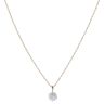 9ct Yellow Gold Cubic Zirconia Cluster Pendant and Chain 18"