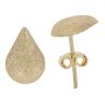 18ct Yellow Gold Hammered Pear Stud Earrings