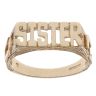 9ct Yellow Gold Patterned Sister Ring