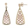 9ct Yellow and Rose Gold Celtic Lady Guinevere Clogau Drop Earrings