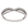 9ct White Gold 0.20ct Brilliant Cut Diamond Wishbone Ring