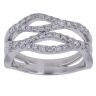 14ct White Gold 0.50ct Brilliant Cut Diamond Fancy Wave Ring