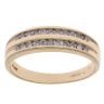 9ct Yellow Gold 0.25ct Brilliant Cut Diamond Two Row Ring