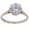9ct Yellow Gold Cubic Zirconia Single Stone Ring
