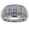9ct Yellow and White Gold 1.50ct Brilliant Cut Lab Grown Diamond Signet Ring