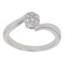 9ct White Gold 0.15ct Brilliant Cut Diamond Cluster Ring