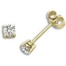 18ct Yellow Gold 0.35ct Diamond Clawset Earrings