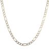 9ct Yellow and White Gold Diamond Cut Figaro Chain 18"