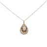 9ct Yellow Gold Smoky Quartz Pendant And Chain 20"