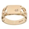 9ct Yellow Gold 0.01ct Diamond Celtic Signet Ring