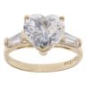 9ct Yellow Gold Cubic Zirconia Heart Ring