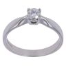 9ct White Gold Moissanite Single Stone Ring