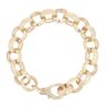 9ct Yellow Gold Patterned and Plain Belcher Bracelet 9.5"