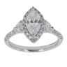 Platinum 1.35ct Mixed Cut Lab Grown Diamond Cluster Ring