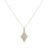 9ct Yellow Gold 1.15ct Tinted Diamond Cluster Pendant and Chain 18"