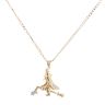 9ct Yellow Gold Multi Gemstone Witch Pendant and Chain 22"