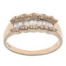 18ct Yellow Gold 0.40ct Brilliant and Baguette Cut Diamond Fancy Ring