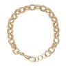 9ct Yellow Gold Patterned and Plain Belcher Chain 8"