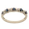 9ct Yellow Gold 0.02ct Diamond and Sapphire Ring