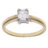 18ct Yellow Gold 0.50ct Emerald Cut Diamond Solitaire Ring