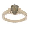 9ct Yellow Gold Labradorite Single Stone Ring