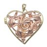 9ct Yellow and Rose Gold Clogau Am Byth Heart Pendant