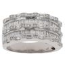 18ct White Gold Baguette And Brilliant Cut Diamond Fancy Ring