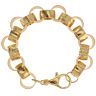 Sterling Silver Gold Plated Patterned And Plain Belcher Bracelet 9"